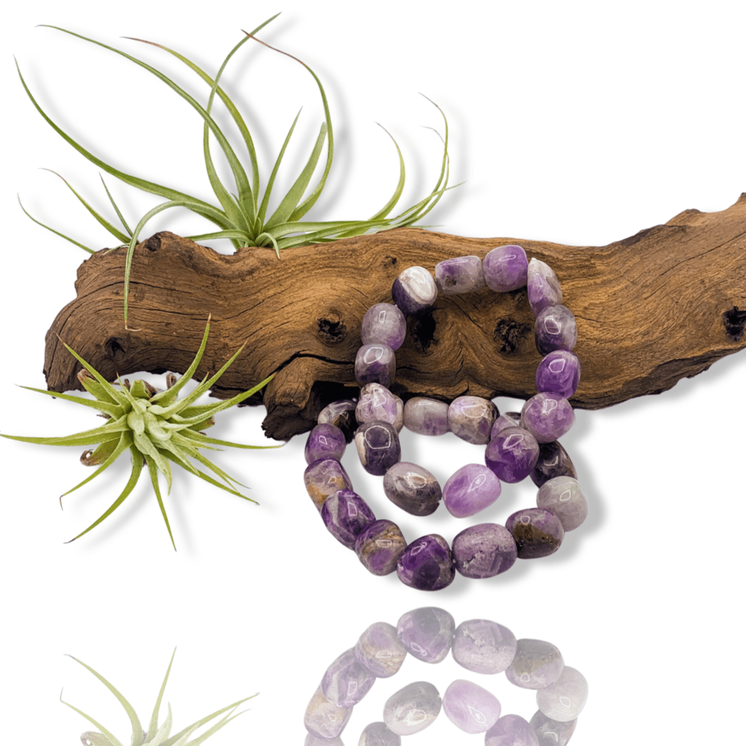 Amethyst Purple 5 PC Beaded Bracelet Set With Stone Druzy Charm – Turquoise  Trading Co