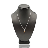 Citrine Pendant - Sterling Silver - Pear