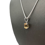 Citrine Pendant - Sterling Silver - Oval