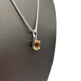 Citrine Pendant - Sterling Silver - Oval