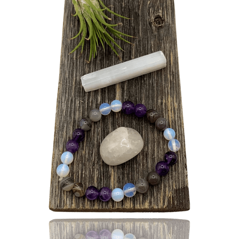 Mineralogy Jewelry 6.5 Inches Peace Through Change Intention Bracelet