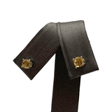 Sanchi Earrings Citrine Earrings - Sterling Silver - Faceted - 4mm