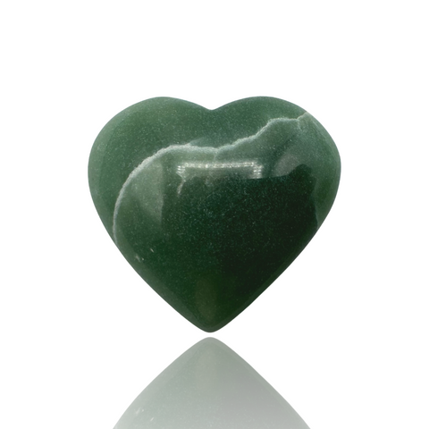 1.6 In Green Aventurine Heart