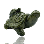 Jade Turtle with Baby Carving