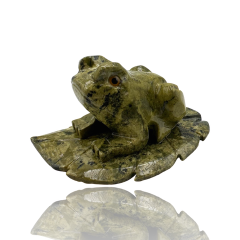Serpentine Frog Carving