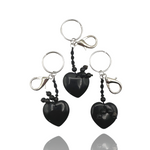 Obsidian Heart Keychain