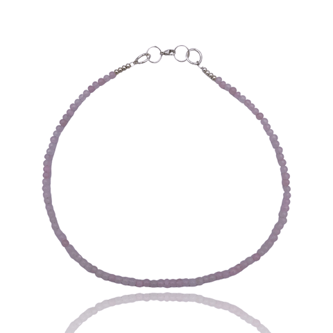 Alyssa Necklaces Rose Quartz Necklace with Sterling Silver Clasp