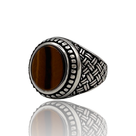 Silver Tiger's Eye Signet Ring – Stacey Fay Designs