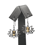 Lotus Citrine Earrings - Sterling Silver