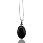 Black Onyx Pendant - Sterling Silver