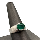 Emerald Ring - Sterling Silver