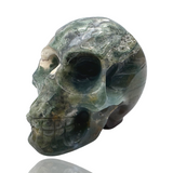 3.4 Inch Moss Agate Skull
