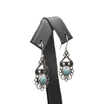 Larimar Earrings - Sterling Silver