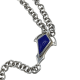 Mineralogy Fine Jewelry Ankh Lariat Necklace with Lapis Lazuli in Sterling Silver - Hochmuth