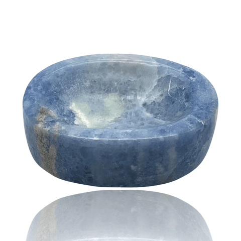 Mineralogy Home Decor Blue Calcite Bowl - Madagascar