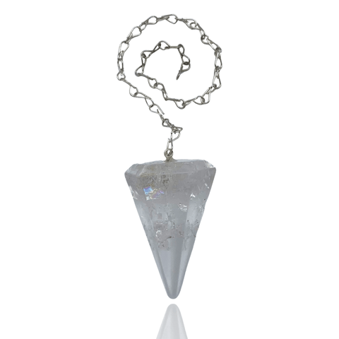 Mineralogy Metaphysical Clear Quartz Pendulum