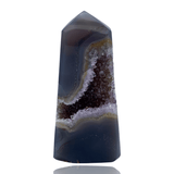 Mineralogy Minerals Agate Tower with Amethyst - Brazil