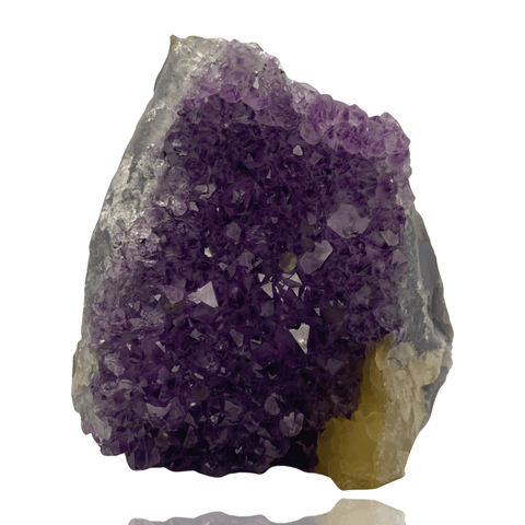 Mineralogy Minerals Amethyst Freeform with Calcite - Brazil