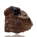 Mineralogy Minerals Azurite Crystals in Matrix - Morocco
