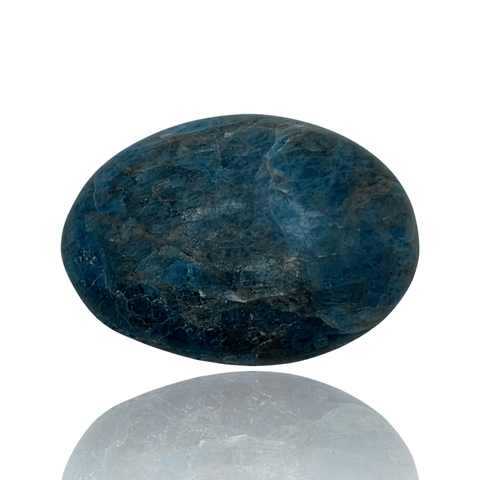 Mineralogy Minerals Blue Apatite Palm Stone - Madagascar