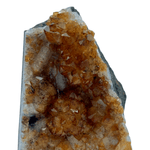 Mineralogy Minerals Citrine Freeform on Wood Base