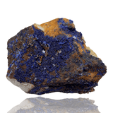 Mineralogy Minerals Druzy Azurite on Quartz - Morocco