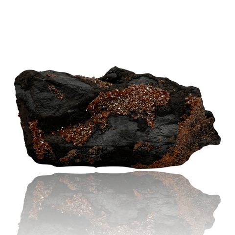 Mineralogy Minerals Druzy Vanadinite on Hematite Matrix - Morocco