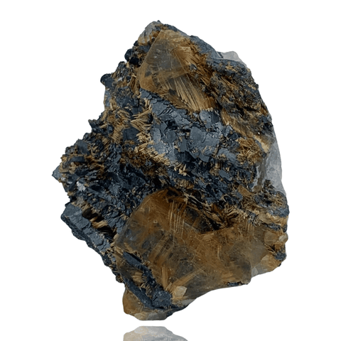 Mineralogy Minerals Hematite with Rutile Quartz - Brazil