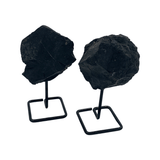 Mineralogy Minerals Shungite on Metal Stand
