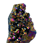 Mineralogy Minerals Titanium Aura Quartz Cluster on Stand