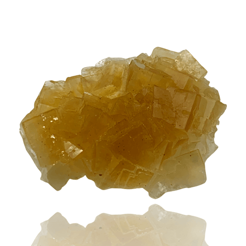 Mineralogy Minerals Yellow Fluorite - Asturias, Spain