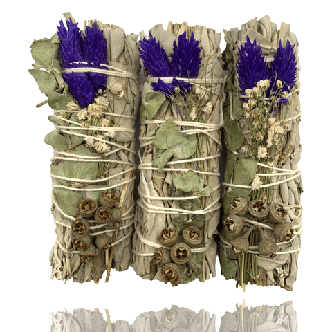 New Age Sage/Palo Santo Eucalyptus, Purple Sinuata, & White Sage Bundle