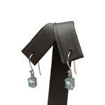 Sanchi Earrings Blue Topaz Earrings - Sterling Silver - Oval