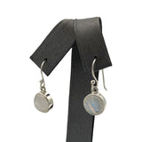 Sanchi Earrings Rainbow Moonstone Earrings - Sterling Silver - Circle