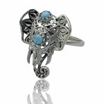 Sanchi Rings Larimar Elephant Ring - Sterling Silver