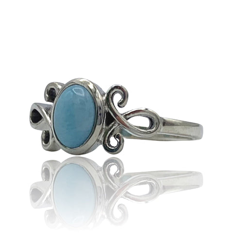 Sanchi Rings Larimar Ring - Sterling Silver