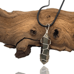 Wade Wire Wrap Handmade Pyrite Wire Wrap Necklace - Sterling Silver